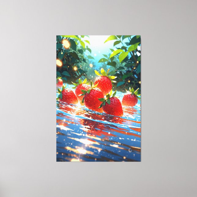 Strawberries Stretched Canvas Print (Front)