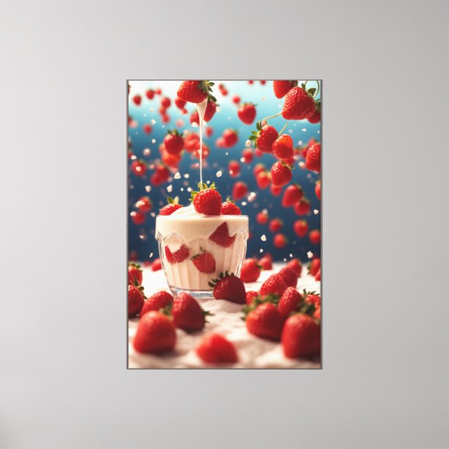 Strawberries Stretched Canvas Print (Front)
