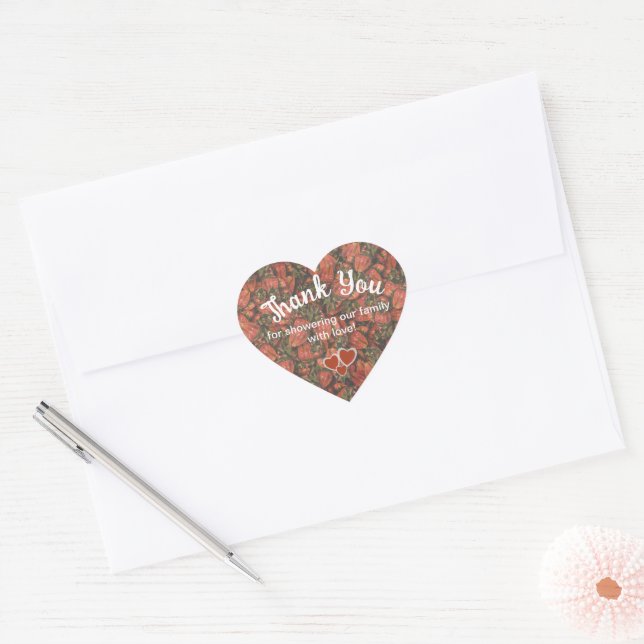 Strawberries Thank You Baby Shower Stickers (Envelope)