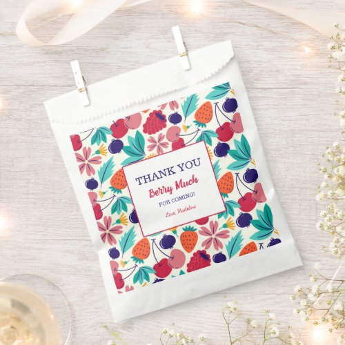  Strawberries Thank You Berry Much Baby Shower Favor Bag