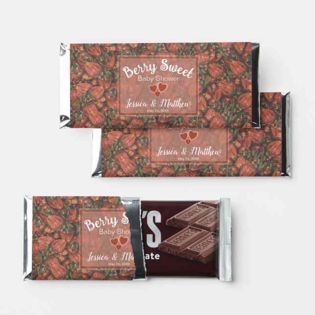Strawberries Theme Hershey®’s Chocolate Bars (Front)