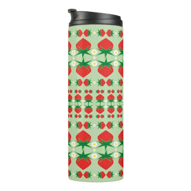 Strawberries Thermal Travel Tumbler (Rotated Right)