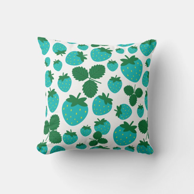 Strawberries Throw Pillow (Front)