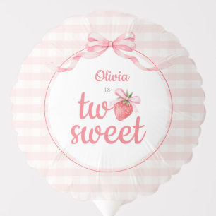 Strawberries Two Sweet 2nd Birthday Balloon