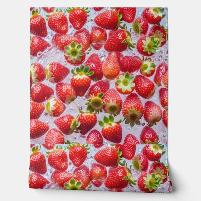 Strawberries  wallpaper  (Unrolling)