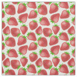 Strawberries watercolor pattern fabric