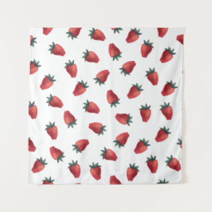 Strawberries Watercolor: Playful Seamless Pattern Tapestry
