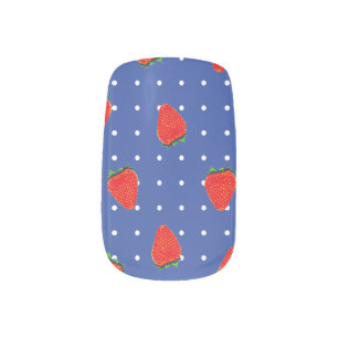 strawberries with dots minx nail wraps