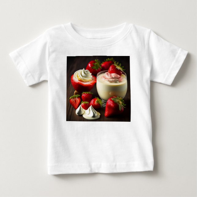 Strawberries with yogurt  baby T-Shirt (Front)