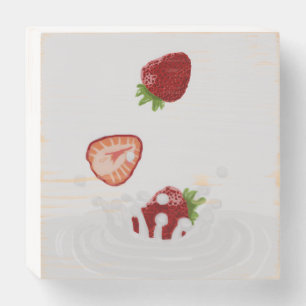 Strawberries Wooden Box Sign