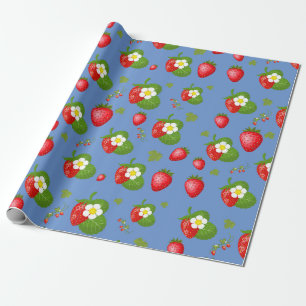 Strawberries  wrapping paper