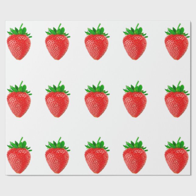 Strawberries Wrapping Paper (Flat)