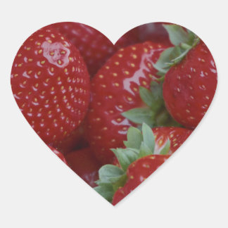 strawberries yum heart sticker