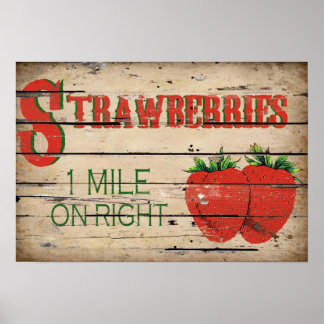Strawberry 1 Mile Poster