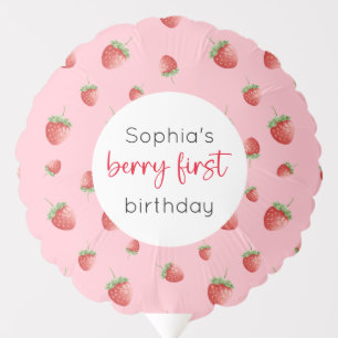 Strawberry 1st Birthday Berry First Balloon