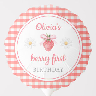 Strawberry 1st Birthday Berry First Birthday  Balloon