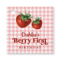 Strawberry 1st Birthday Berry First Birthday Favor Tags