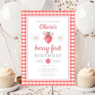 Strawberry 1st Birthday Berry First Birthday