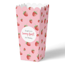 Strawberry 1st Birthday Berry First Favor Boxes