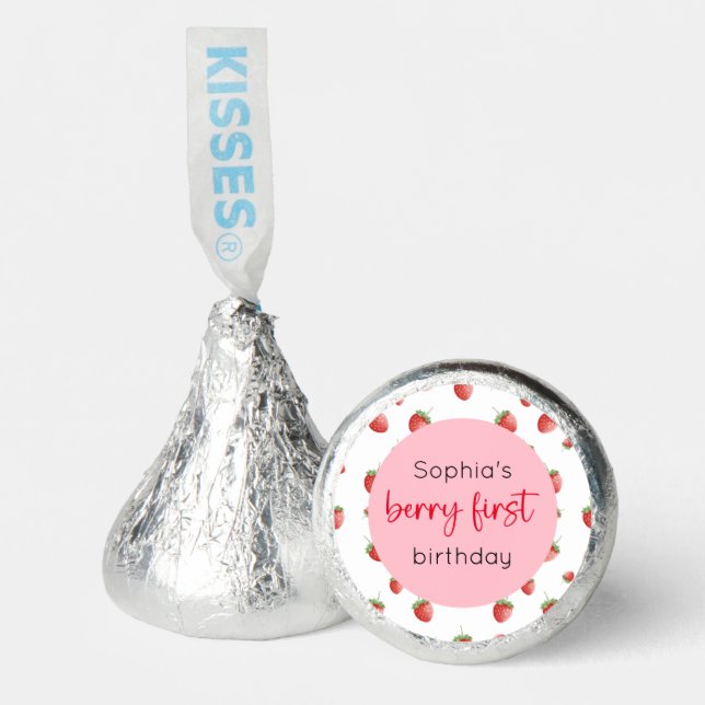 Strawberry 1st Birthday Berry First Hershey®'s Kisses® (Front)