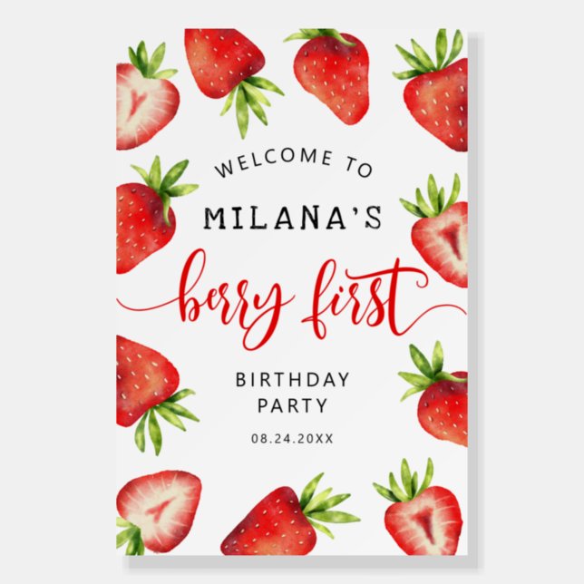 Berry First Birthday Theme / Berry Sweet Strawberry 1st Birthday  Invitations, Decorations, Outfits