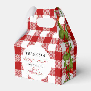 Strawberry 1st birthday Berry Sweet Favor Boxes