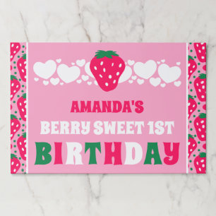 Strawberry 1st Birthday Celebration Paper Placemat