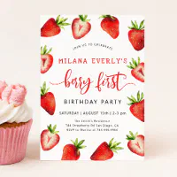 My Berry First Birthday Strawberry Themed Party - Mimi's Dollhouse