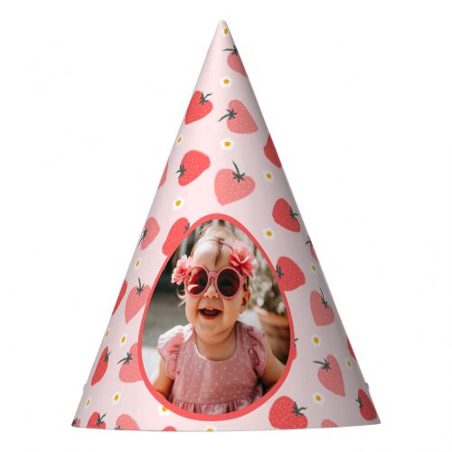 Strawberry 1st Birthday Party Berry First Photo  Party Hat