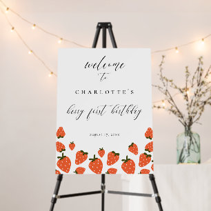 Strawberry 1st Birthday Party Foam Board