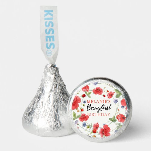 Strawberry 1st Girl Birthday Party  Berry First Hersheys Kisses