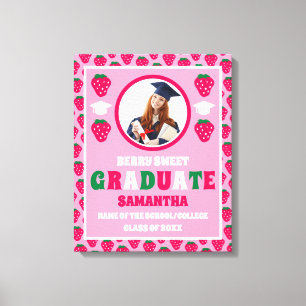 Strawberry 2026 Graduate Photo Graduation Canvas Print