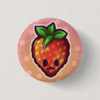Strawberry:3 Pinback Button
