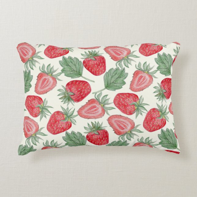 Strawberry Accent Pillow (Front)