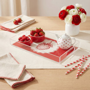 Strawberry Acrylic Tray