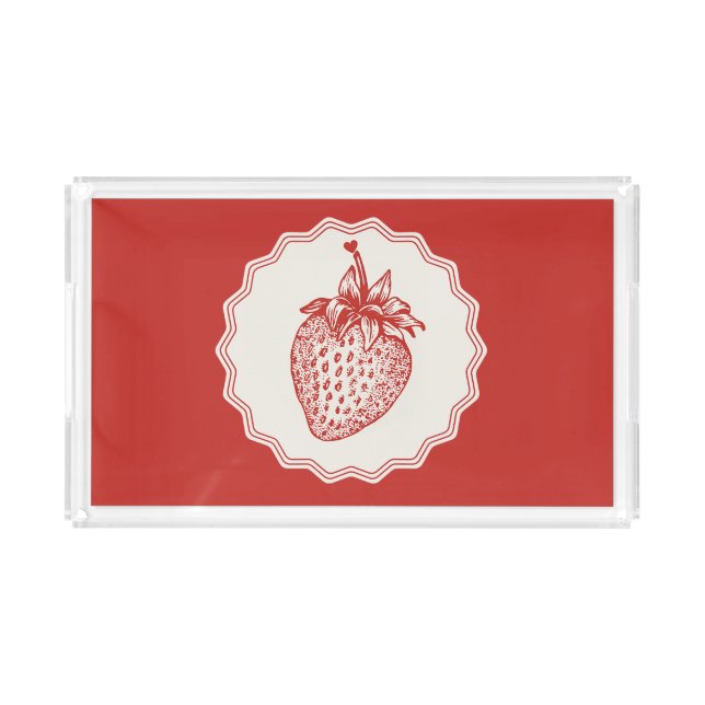 Strawberry Acrylic Tray (Front)