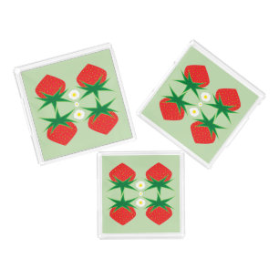 Strawberry Acrylic Trays (Single/Set)