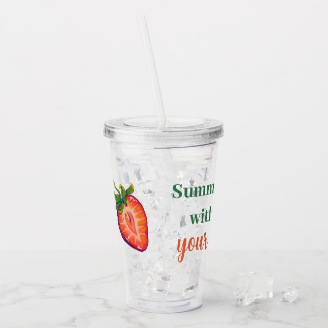 Strawberry Acrylic Tumbler (Front Ice)