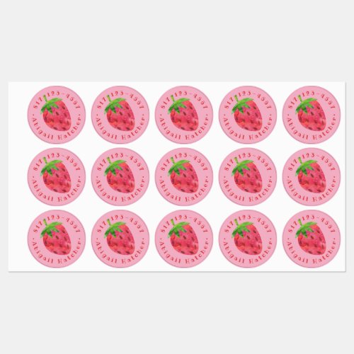 Strawberry Adhesive Label