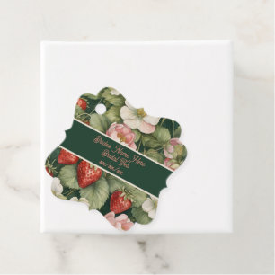 Strawberry and Blooms: Tea cup gift tag