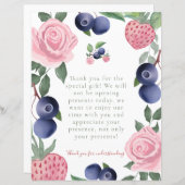 Strawberry and Blueberry Party Gifts Sign (Front/Back)