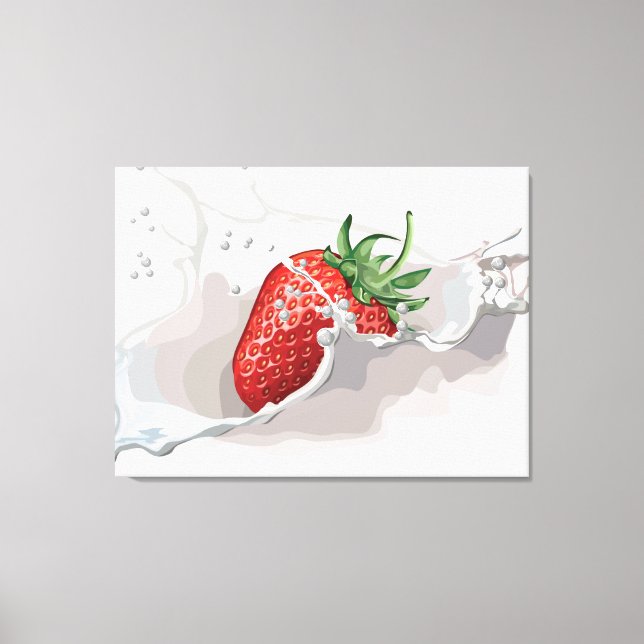 Strawberry and Cream Canvas Print (Front)