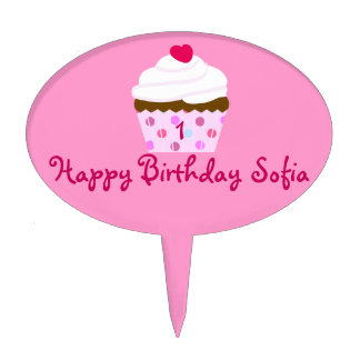 Strawberry and Cream Cupcake Cake Pick