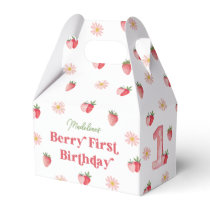 Strawberry and Daisy Berry First Birthday Favor Boxes