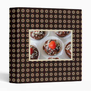 Strawberry and Dark Chocolate Mousse Dessert 3 Ring Binder