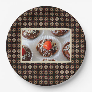 Strawberry and Dark Chocolate Mousse Dessert Paper Plates