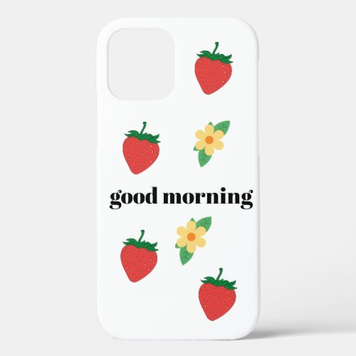strawberry and flower_printed mobile cover