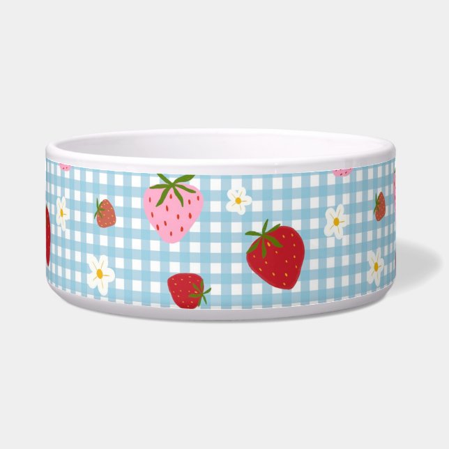 Strawberry and Flower Seamless Pattern  Bowl (Front)