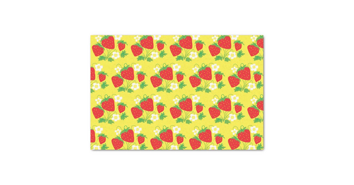 Cute Strawberry Milk Pattern Tissue Paper