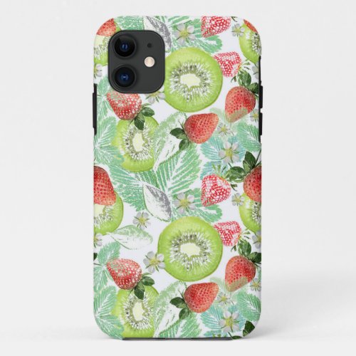 Strawberry and kiwi  iPhone 11 case